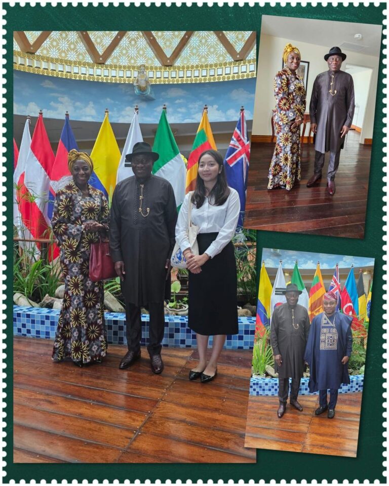 Ambassador Akinleye received former President Goodluck Ebele Jonathan on his arrival for the Election Observation Missio…
