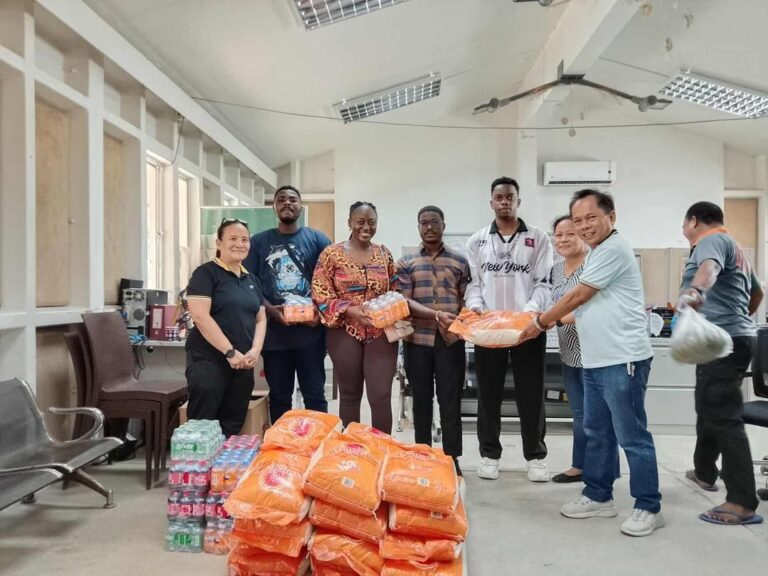 Nigerian students under NANS Philippines Zone Inc., with volunteers and schools across Cebu, donated relief items includ…