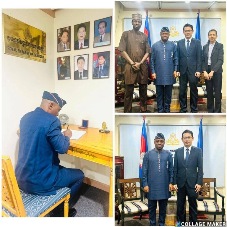 The Chargé d’Affaires paid a courtesy visit to the Ambassador of Cambodia to the Philippines, His Excellency Sin Saream.